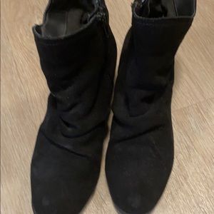 Black suede booties Mee too brand